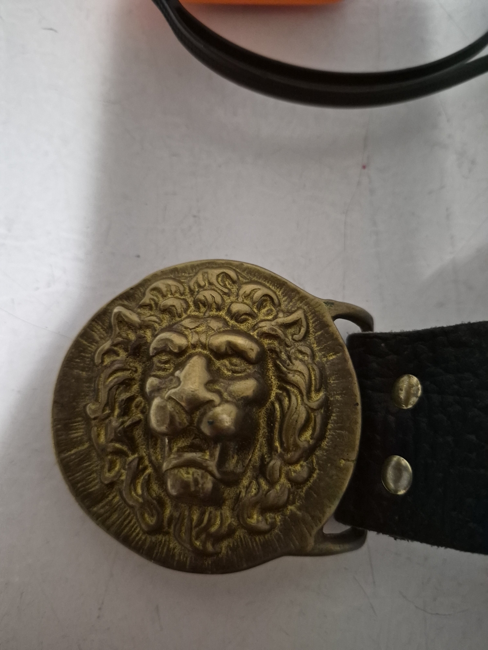 lion head beltbuckle